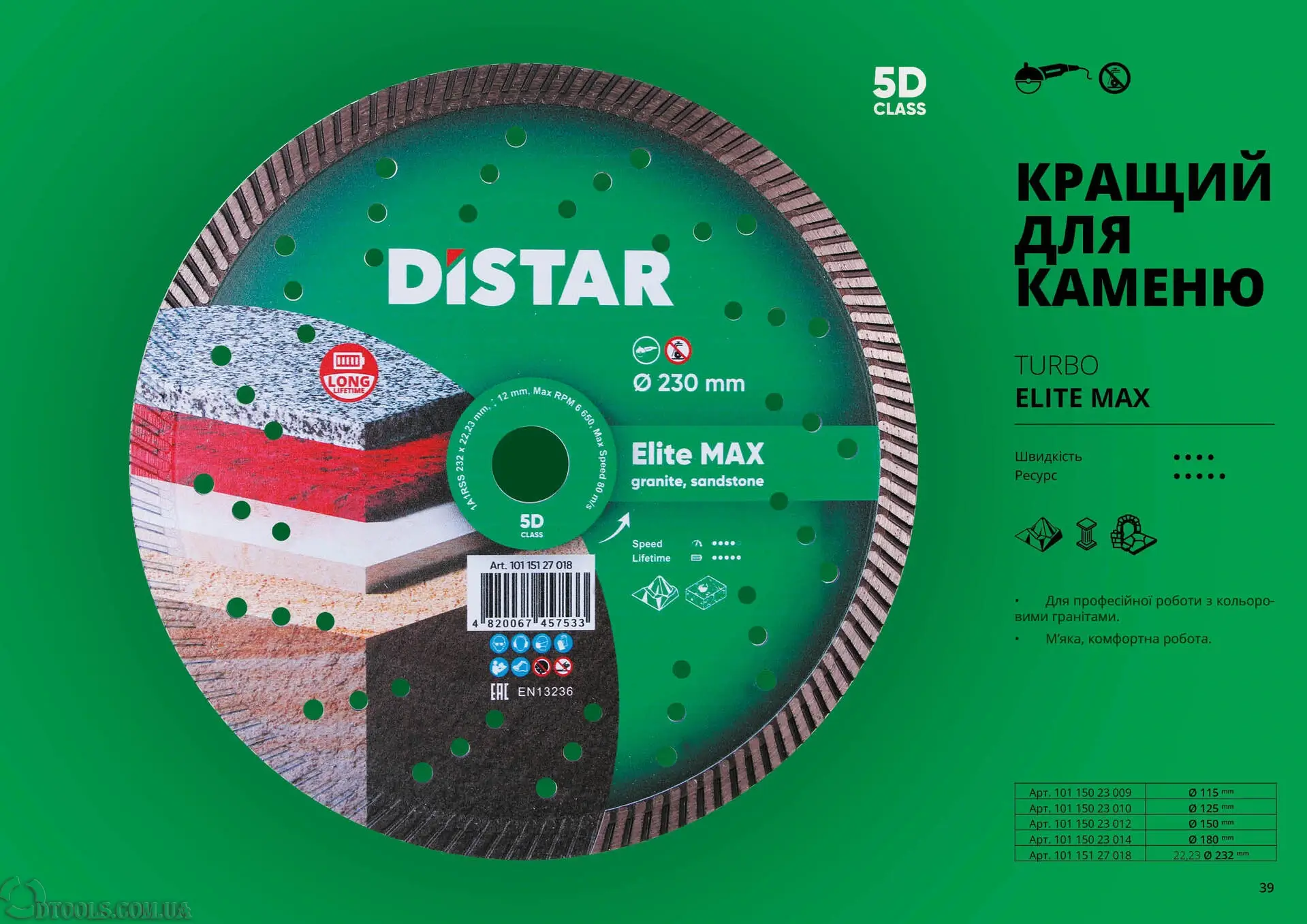 Диск по граниту Elite Max 230 мм