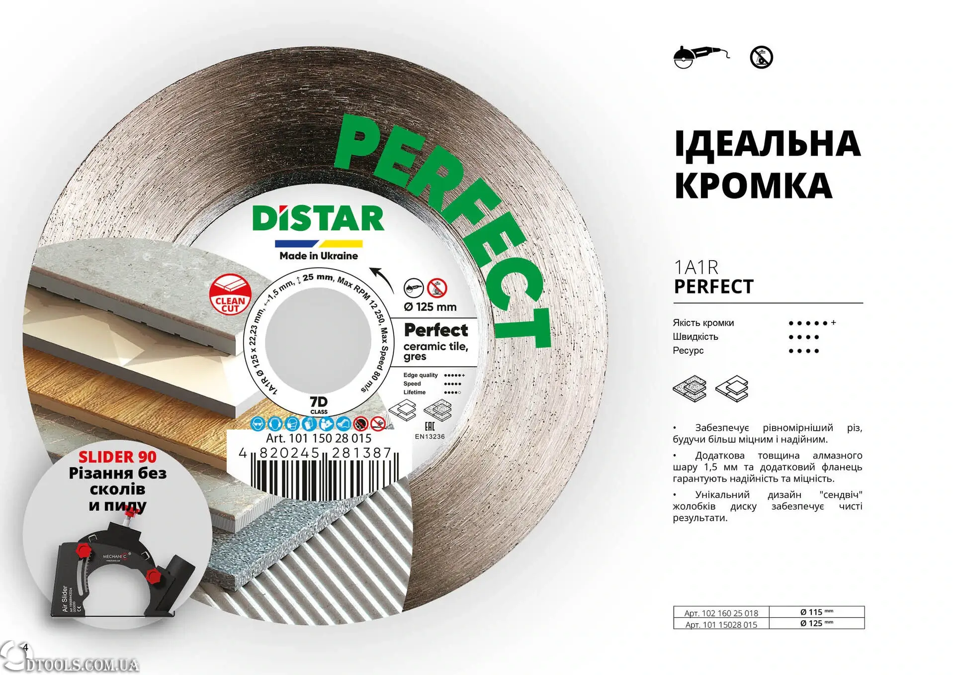 Диск алмазний на кшм Distar Perfect
