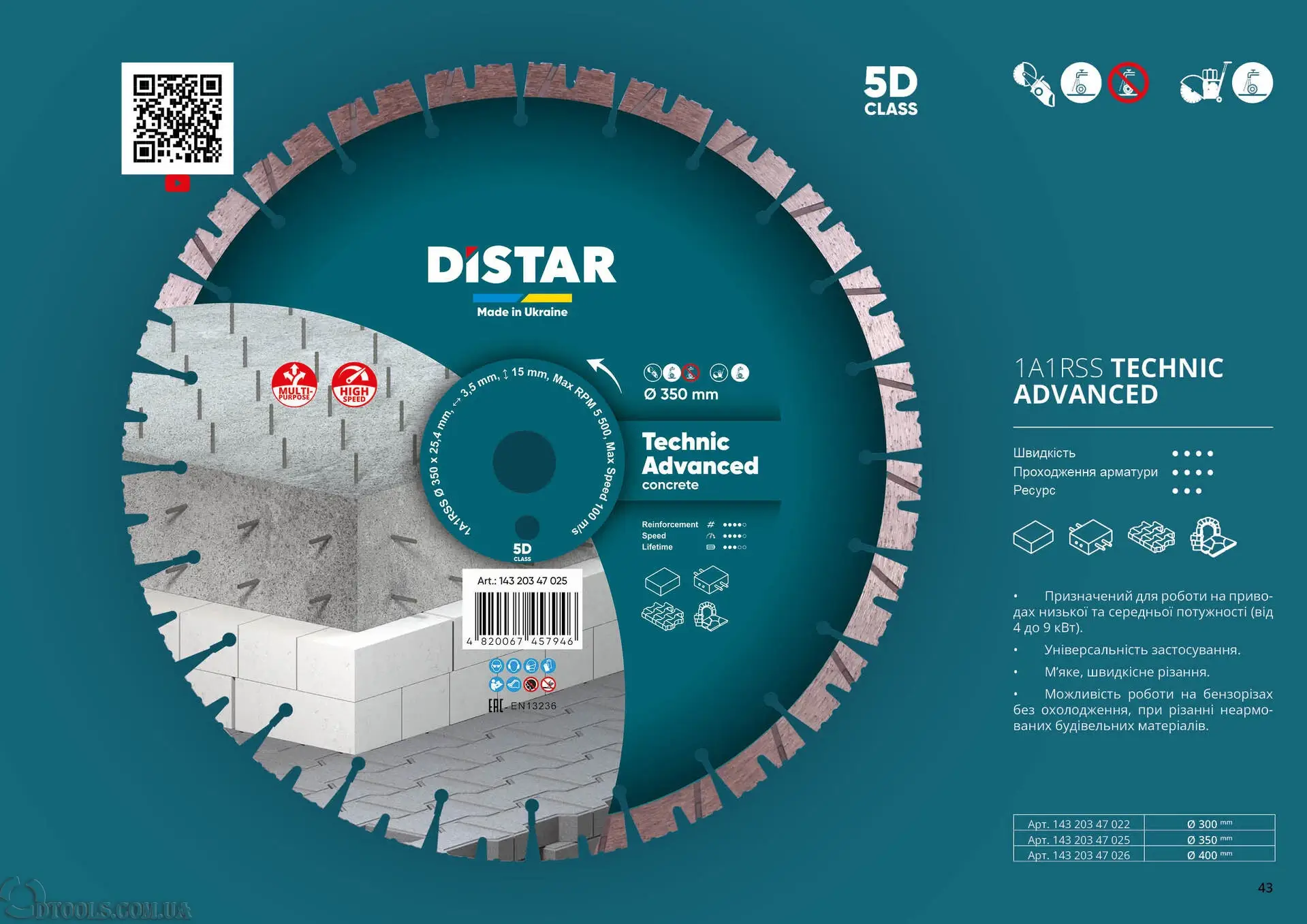 Distar Technic Advanced 350 диск до бензоріза